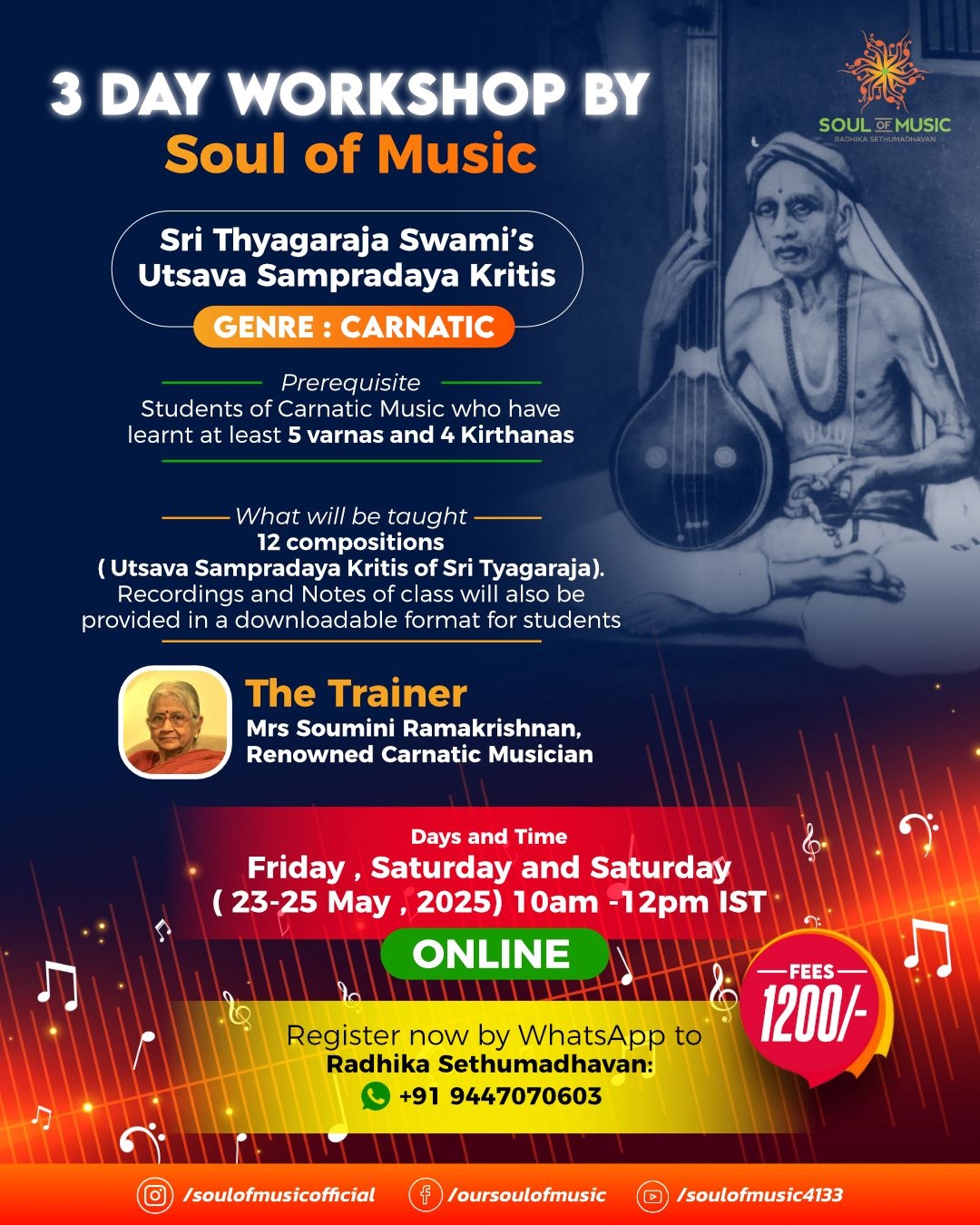 Soul of Music Homepage 32 workshop 3 days Soul of Music