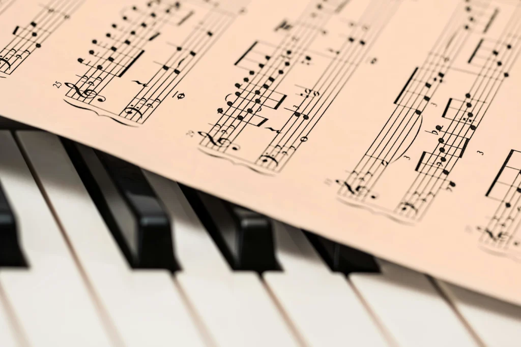 piano keys closeup Soul of Music